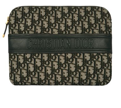 Christian Dior Ltd Ed Oblique Zipped Clutch, front view